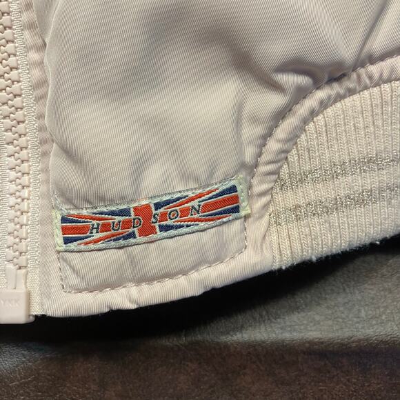 Hudson Girls Pink Bomber Jacket Size 6X Embroidered Birds & Rose Zip Up Coat - Picture 5 of 14